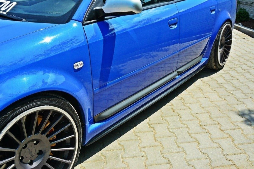 Maxton Design Street+ Seitenschweller Leisten passend für Audi RS6 C5 schwarz Hochglanz