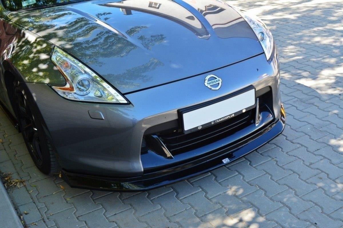 Maxton Design Street+ Spoilerlippe Front Ansatz passend für Nissan 370Z schwarz Hochglanz