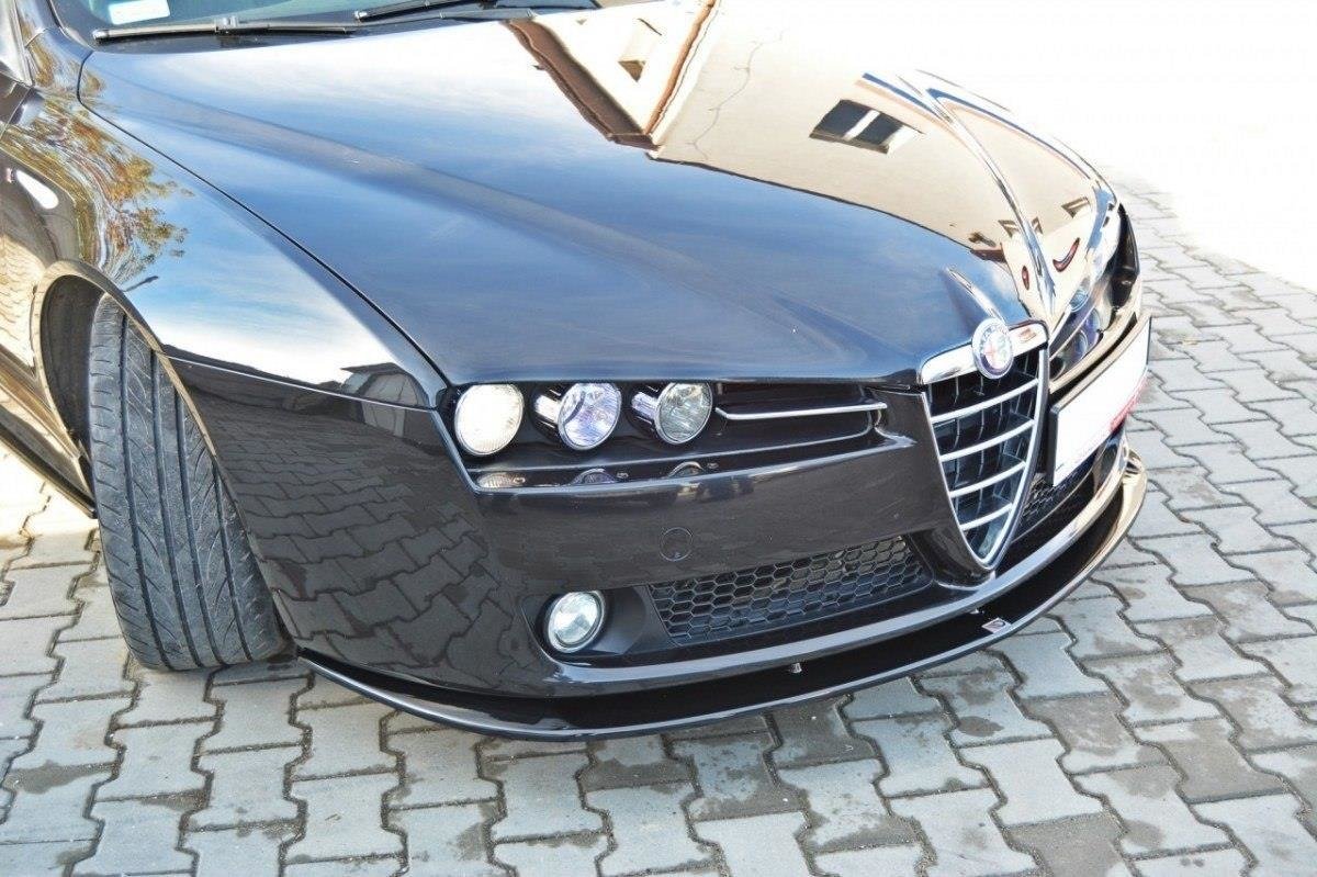 Maxton Design Street+ Spoilerlippe Front Ansatz passend für v.2 ALFA ROMEO 159 schwarz Hochglanz