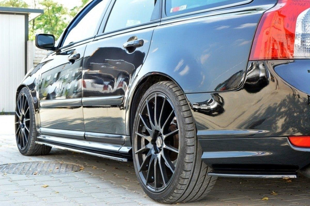 Maxton Design Street+ Seitenschweller Leisten passend für Volvo V50F R-Design schwarz Hochglanz