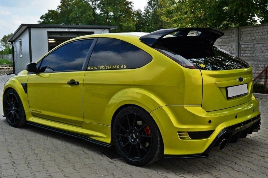 Maxton Design Heck Ansatz Flaps Diffusor passend für Ford Focus RS Mk2 schwarz Hochglanz