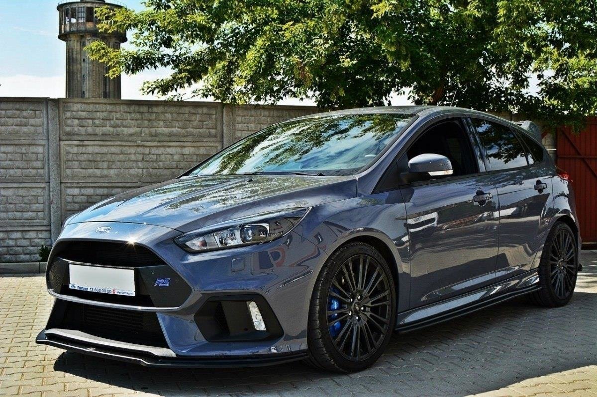 Maxton Design Street+ Spoilerlippe Front Ansatz V.4 passend für Ford Focus RS Mk3 schwarz Hochglanz