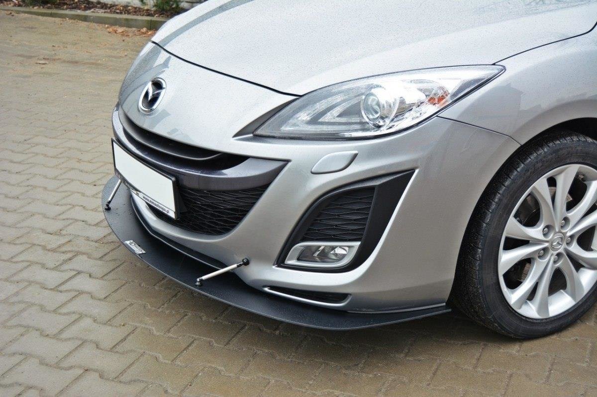 Maxton Design Racing Street+ Spoilerlippe Front Ansatz passend für MAZDA 3 MK2 SPORT (vor Facelift)