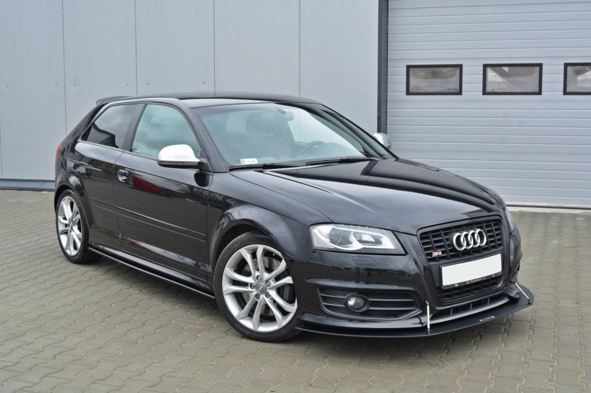 Maxton Design Street+ Seitenschweller Leisten passend für Audi S3 8P / S3 8P FL / RS3 8P schwarz Hochglanz