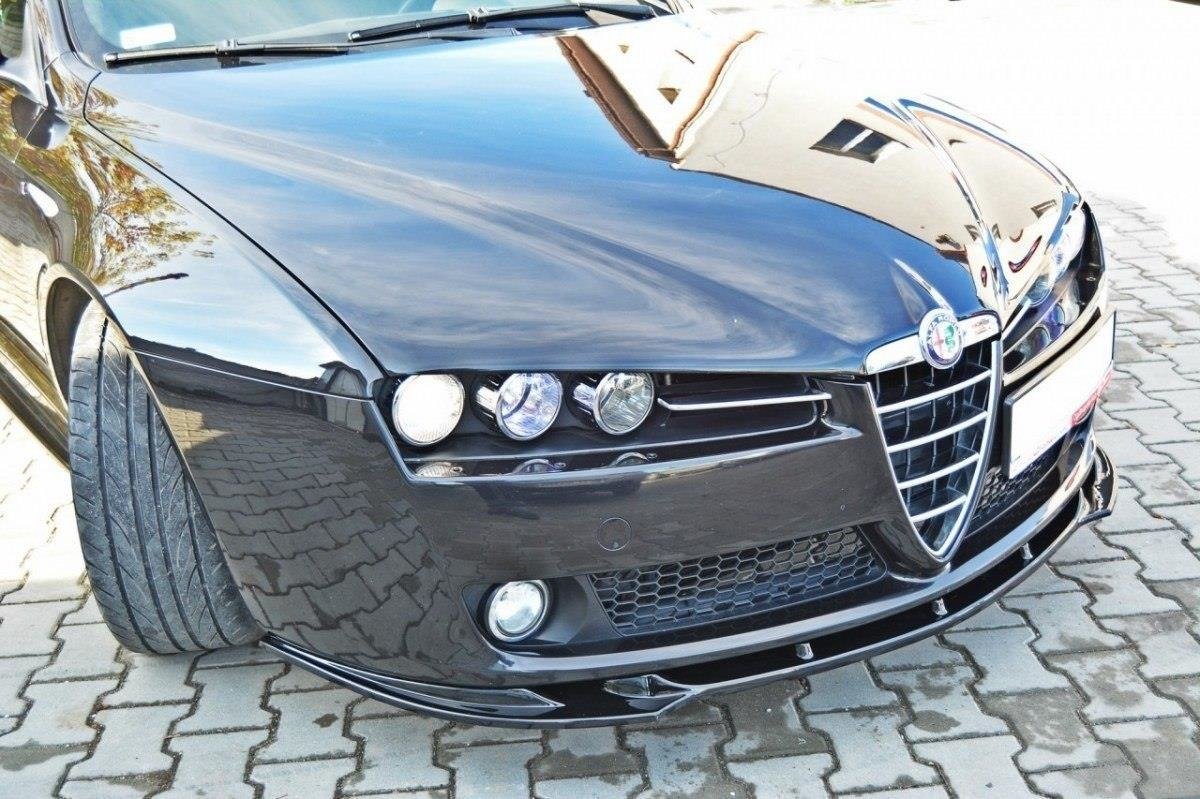 Maxton Design Street+ Spoilerlippe Front Ansatz passend für v.1 ALFA ROMEO 159 schwarz Hochglanz