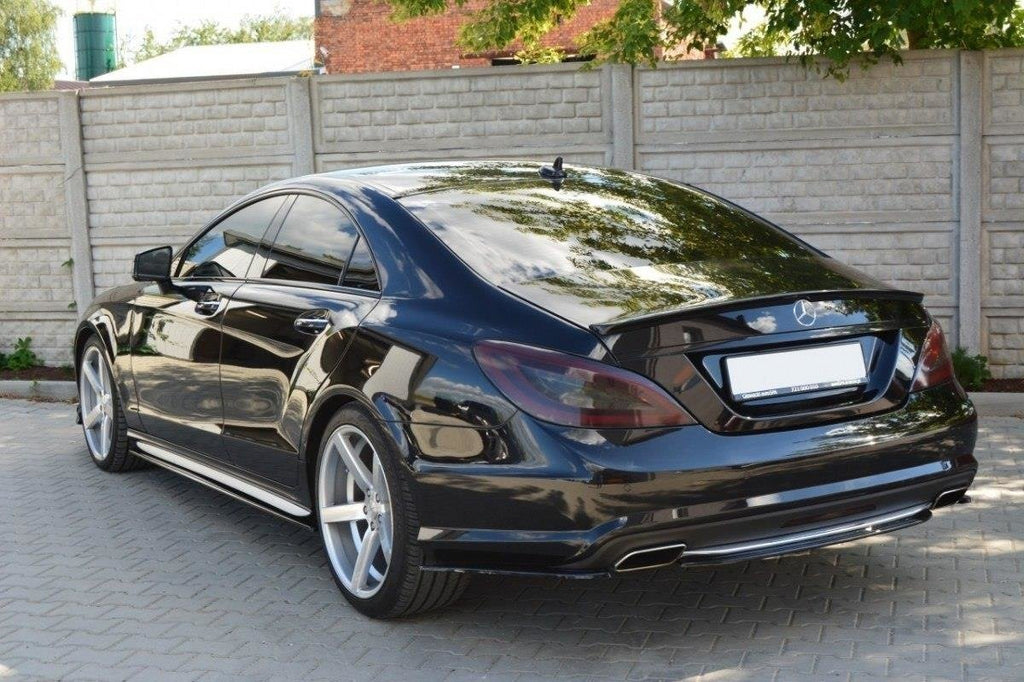 Maxton Design Heckansatz MERCEDES CLS C218 AMG LINE schwarz Hochglanz für Mercedes-Benz CLS C218