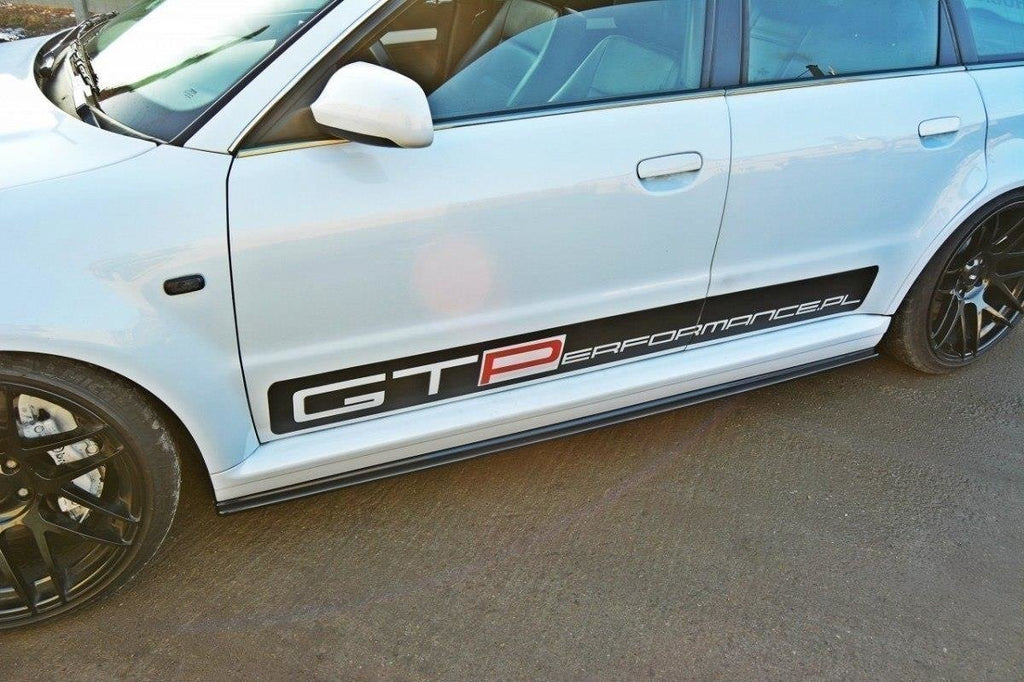 Maxton Design Street+ Seitenschweller Leisten passend für AUDI RS4 B5 schwarz Hochglanz