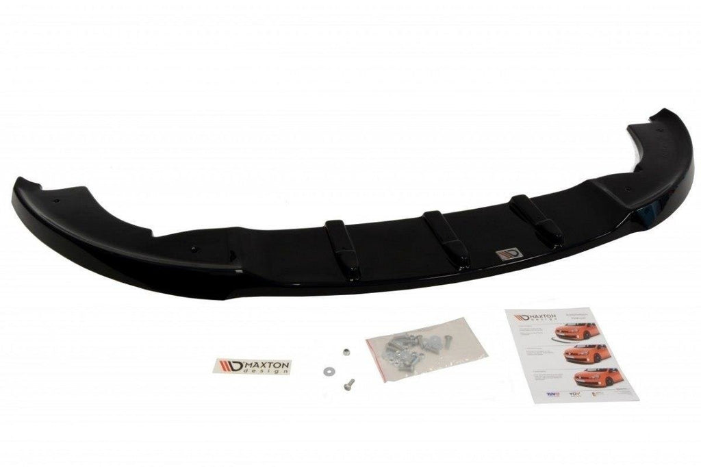 Maxton Design Street+ Spoilerlippe Front Ansatz passend für SEAT IBIZA IV (6J) vor Facelift schwarz Hochglanz