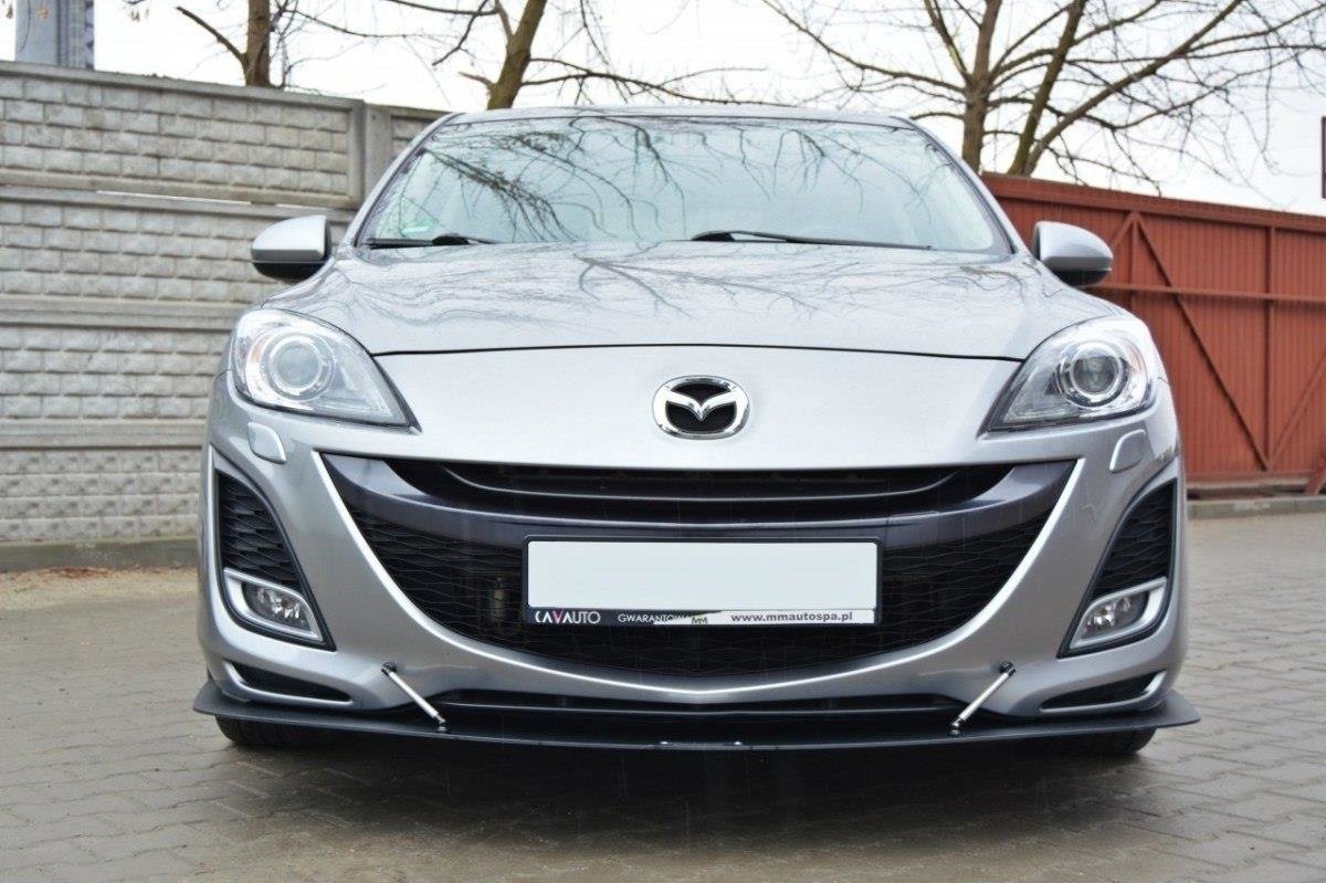 Maxton Design Racing Street+ Spoilerlippe Front Ansatz passend für MAZDA 3 MK2 SPORT (vor Facelift)