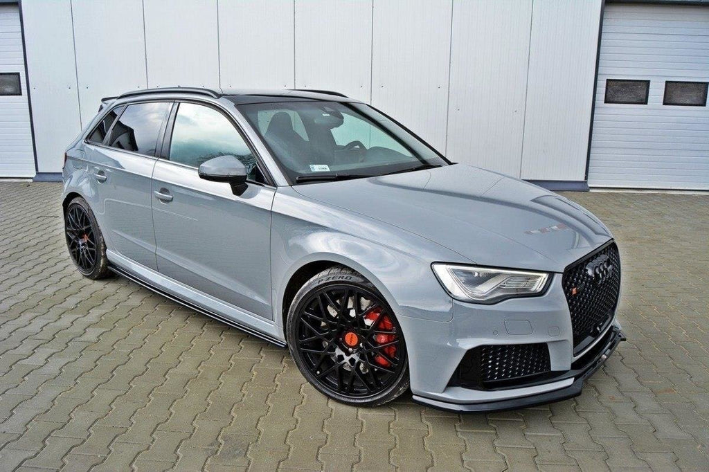 Maxton Design Street+ Seitenschweller Leisten passend für Audi RS3 8V Sportback schwarz Hochglanz