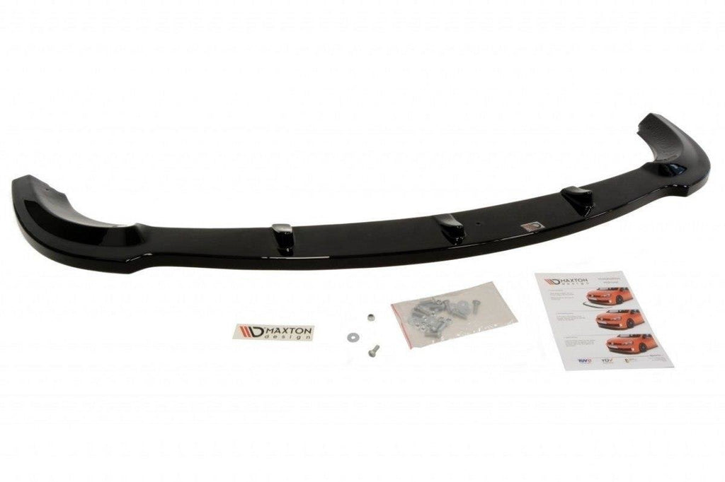 Maxton Design Street+ Spoilerlippe Front Ansatz passend für MERCEDES SL R230 AMG schwarz Hochglanz