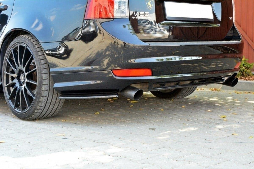 Maxton Design Heck Ansatz Flaps Diffusor passend für VOLVO V50F R-DESIGN schwarz Hochglanz
