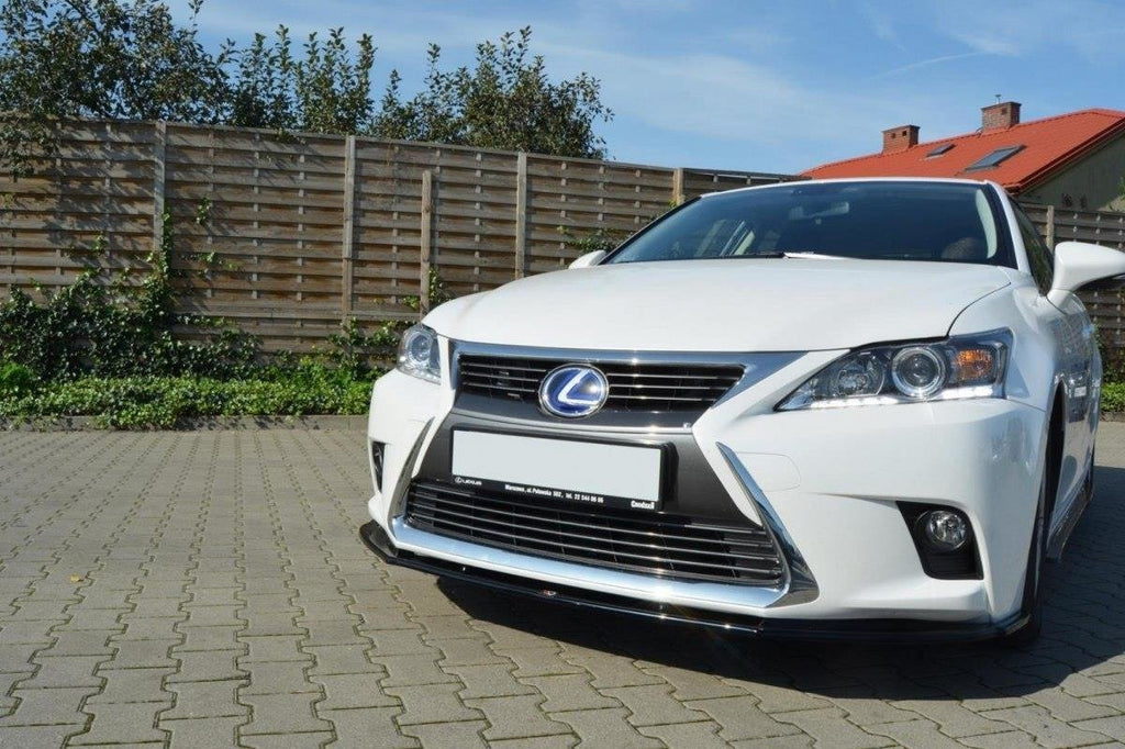 Maxton Design Street+ Spoilerlippe Front Ansatz V.1 passend für Lexus CT Mk1 Facelift schwarz Hochglanz