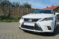 Maxton Design Street+ Spoilerlippe Front Ansatz V.1 passend für Lexus CT Mk1 Facelift schwarz Hochglanz