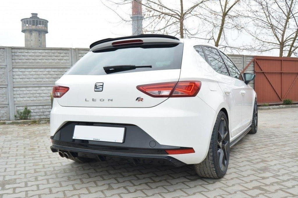 Maxton Design Diffusor Heck Ansatz passend für SEAT LEON III FR schwarz Hochglanz