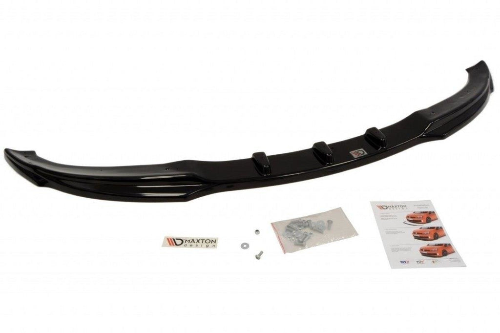Maxton Design Street+ Spoilerlippe Front Ansatz passend für BMW 3er E46 COUPE Facelift schwarz Hochglanz