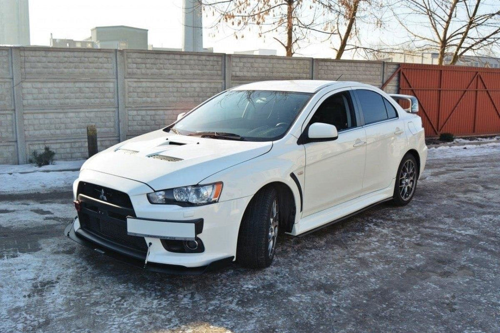 Maxton Design Racing Street+ Spoilerlippe Front Ansatz V.1 passend für Mitsubishi Lancer Evo X