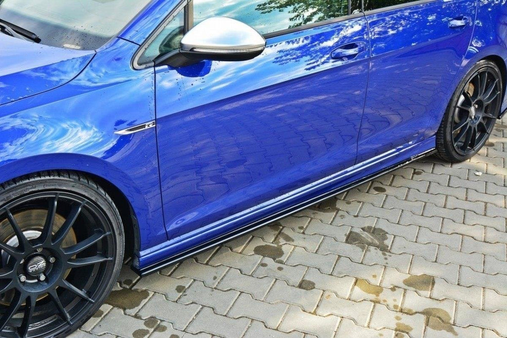 Maxton Design Street+ Seitenschweller Leisten passend für V.1 passend für VW Golf R / R-Line Mk7 schwarz Hochglanz