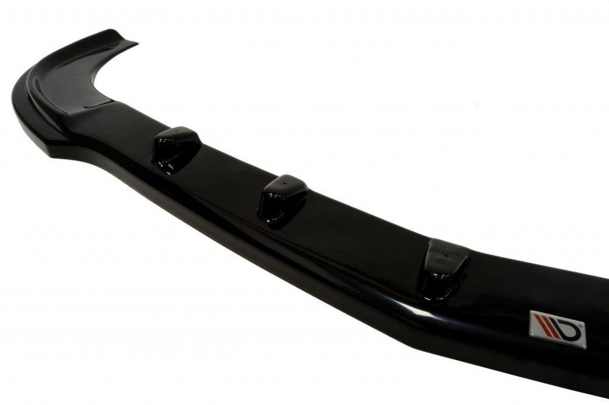 Maxton Design Street+ Spoilerlippe Front Ansatz passend für MERCEDES CLK W209 (FÜR ME-CLK-209-AMG204-F1 STOßSTANGE) schwarz Hochglanz