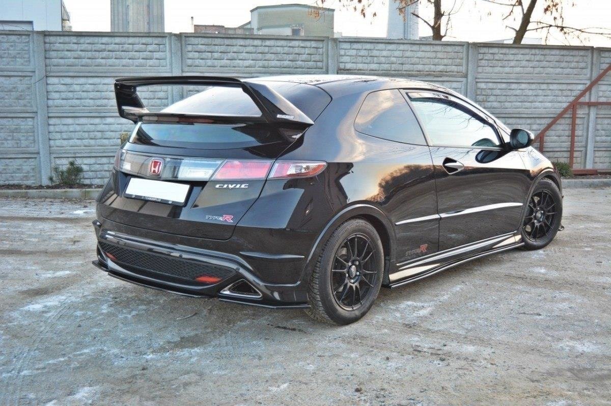 Maxton Design Heckansatz HONDA CIVIC VIII TYPE S/R schwarz Hochglanz für Honda Civic Mk8 Type-S