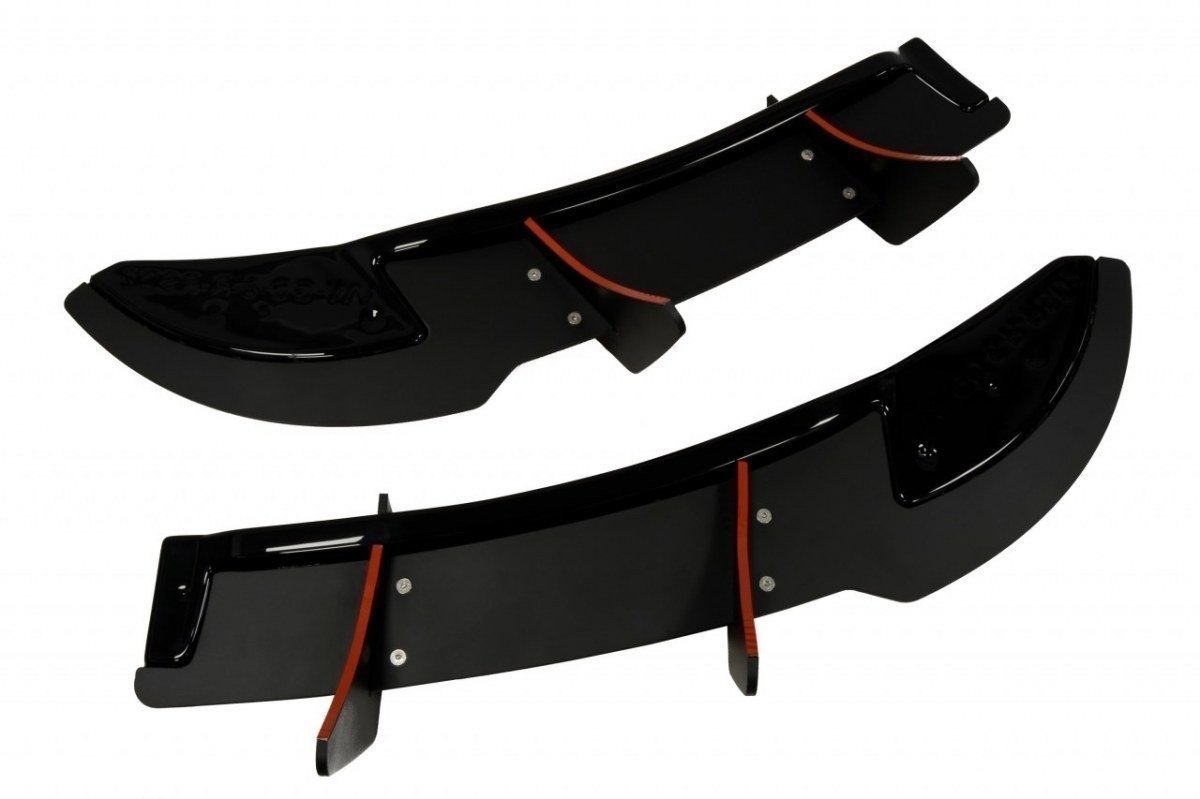 Maxton Design Heck Ansatz Flaps Diffusor passend für VW GOLF 6 R (CNC) schwarz Hochglanz