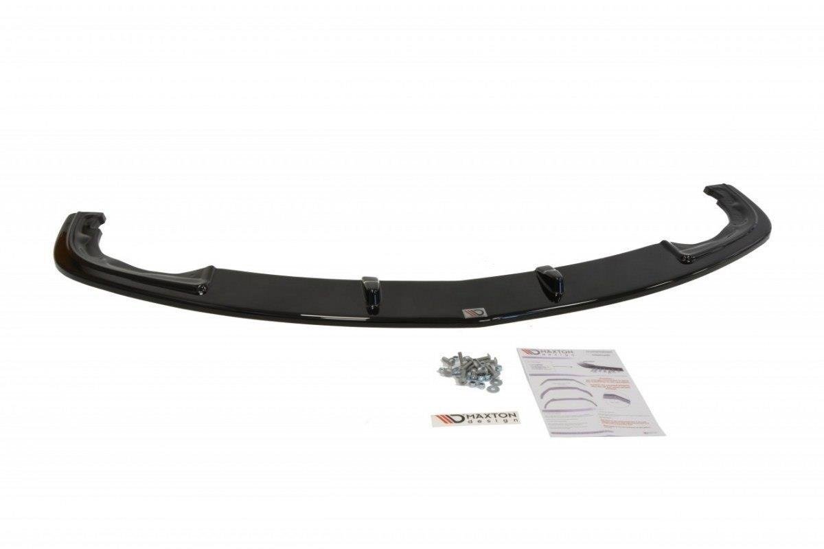 Maxton Design Street+ Spoilerlippe Front Ansatz passend für v.2 MAZDA 3 MK2 MPS schwarz Hochglanz