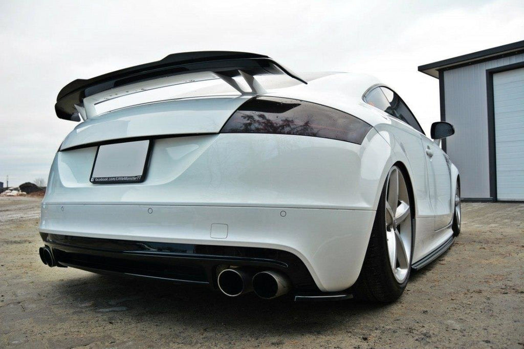Maxton Design Heck Ansatz Flaps Diffusor passend für Audi TT S 8J schwarz Hochglanz
