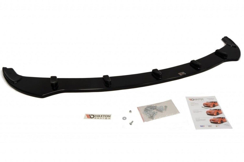 Maxton Design Street+ Spoilerlippe Front Ansatz passend für BMW 5er E60 / E61 Facelift schwarz Hochglanz