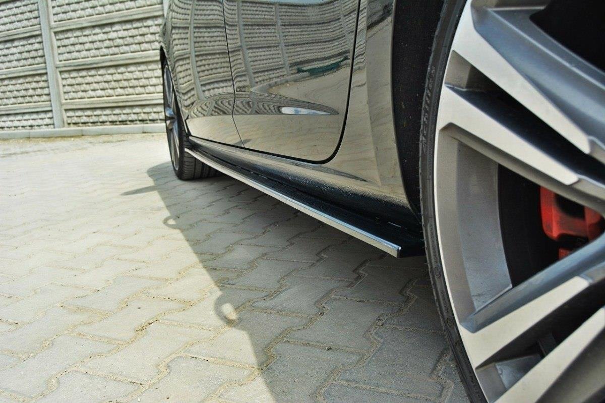 Maxton Design Street+ Seitenschweller Leisten passend für SEAT LEON III CUPRA / FR schwarz Hochglanz