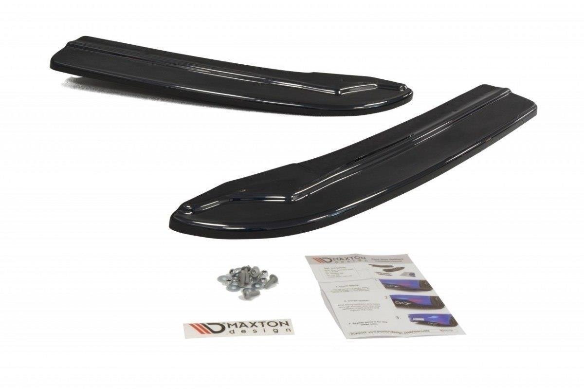 Maxton Design Heck Ansatz Flaps Diffusor passend für Mercedes-Benz C Limousine / Kombi AMG-Line W204 / S204 schwarz Hochglanz
