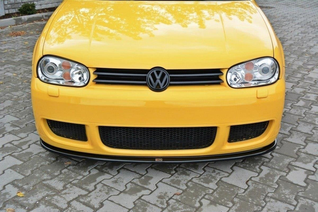 Maxton Design Street+ Spoilerlippe Front Ansatz passend für VW GOLF 4 R32 schwarz Hochglanz