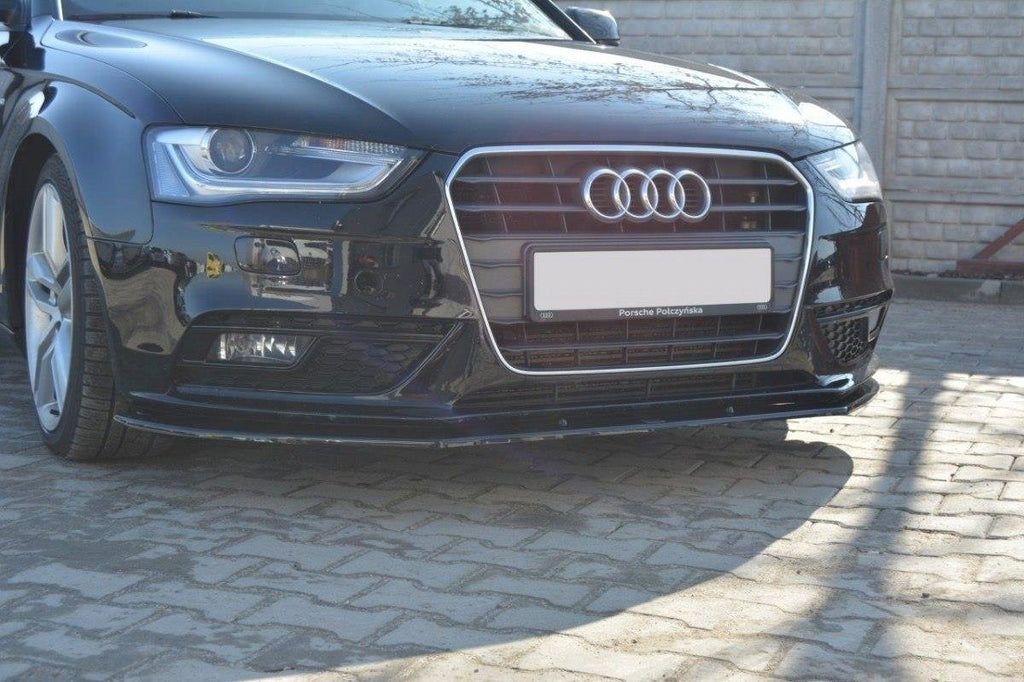 Maxton Design Front Diffuser V.1 Audi A4 B8 FL schwarz Hochglanz für Audi A4