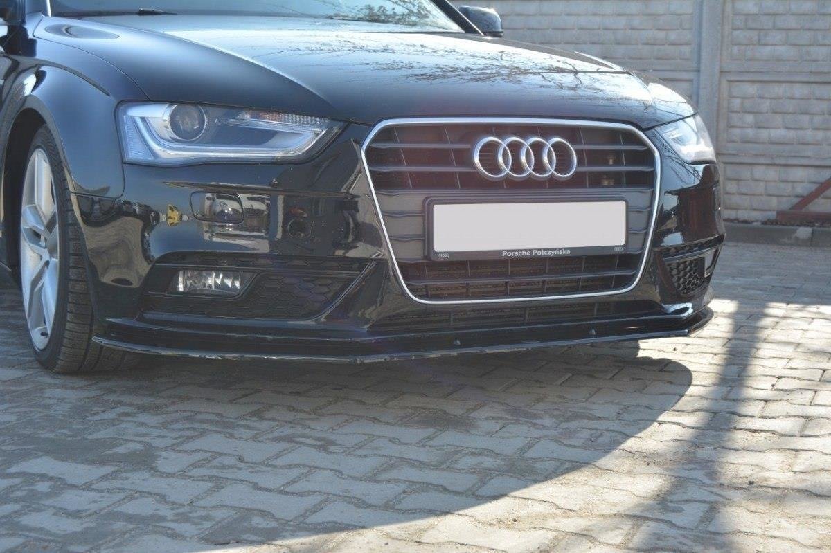 Maxton Design Front Diffuser V.1 Audi A4 B8 FL schwarz Hochglanz für Audi A4