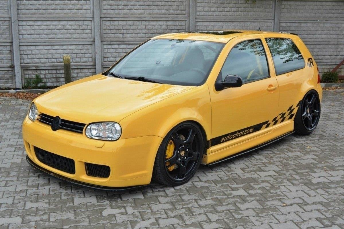 Maxton Design Street+ Spoilerlippe Front Ansatz passend für VW GOLF 4 R32 schwarz Hochglanz
