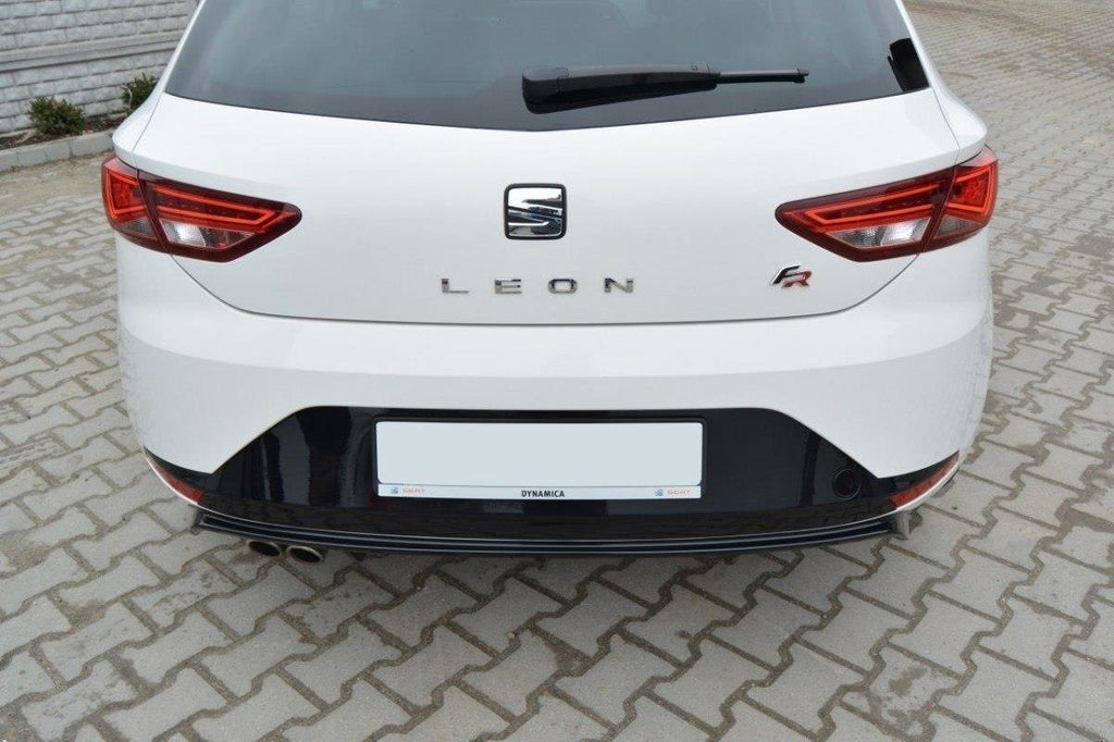 Maxton Design Diffusor Heck Ansatz passend für SEAT LEON III FR schwarz Hochglanz