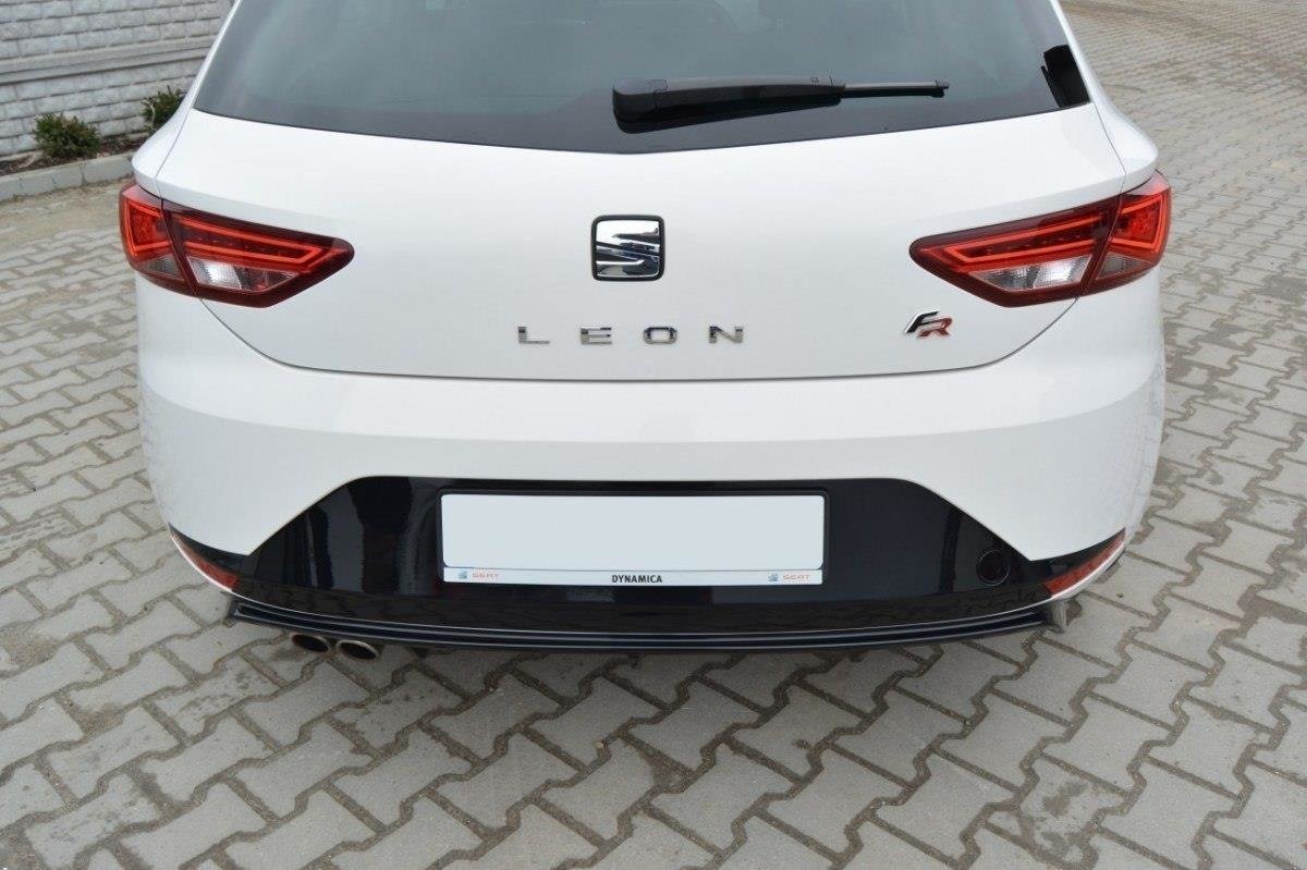 Maxton Design Diffusor Heck Ansatz passend für SEAT LEON III FR schwarz Hochglanz