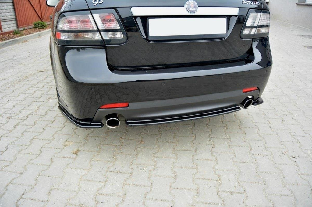 Maxton Design Heckansatz Saab 9-3 Aero Mk2 Facelift schwarz Hochglanz für Saab 9-3 Aero