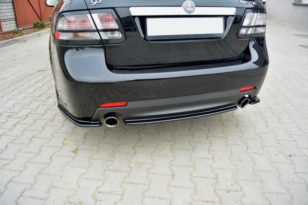 Maxton Design Heckansatz Saab 9-3 Aero Mk2 Facelift schwarz Hochglanz für Saab 9-3 Aero