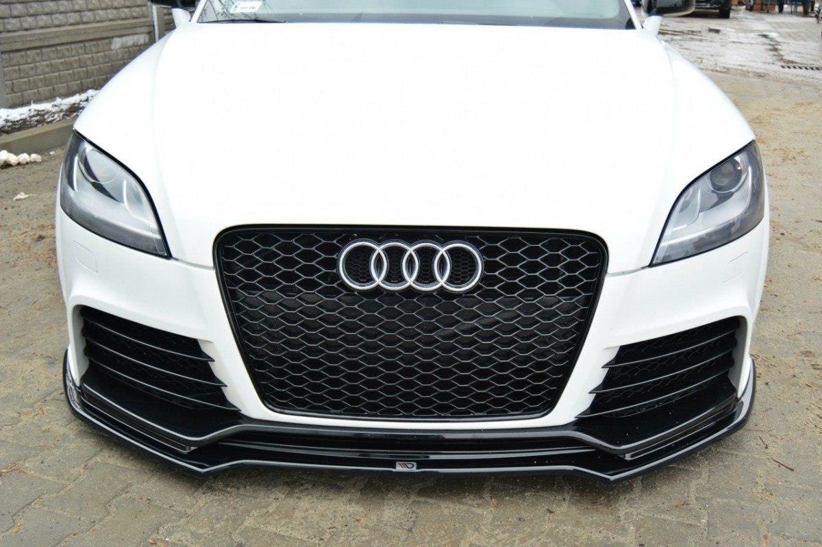 Maxton Design Street+ Spoilerlippe Front Ansatz V.2 passend für Audi TT RS 8J schwarz Hochglanz