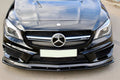 Maxton Design Street+ Spoilerlippe Front Ansatz passend für v.2 MERCEDES CLA 45 AMG C117 (vor Facelift) schwarz Hochglanz