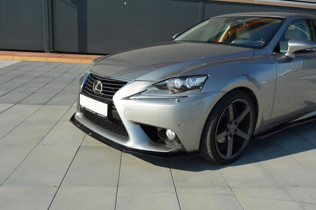 Maxton Design Street+ Spoilerlippe Front Ansatz V.1 passend für Lexus IS Mk3 schwarz Hochglanz