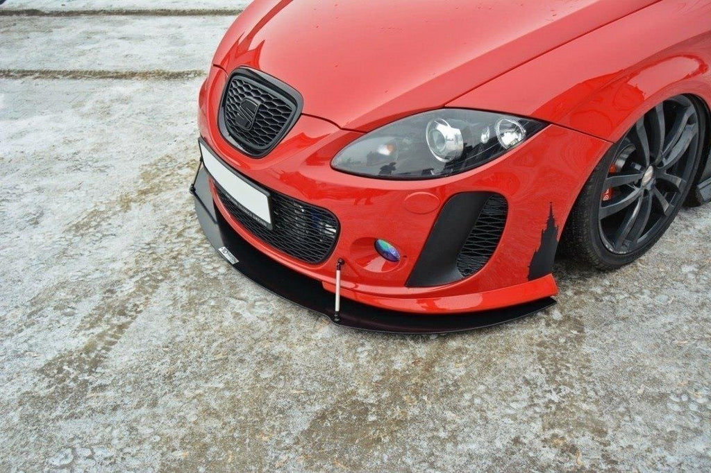 Maxton Design Racing Street+ Spoilerlippe Front Ansatz V.2 passend für SEAT LEON MK2 MS DESIGN