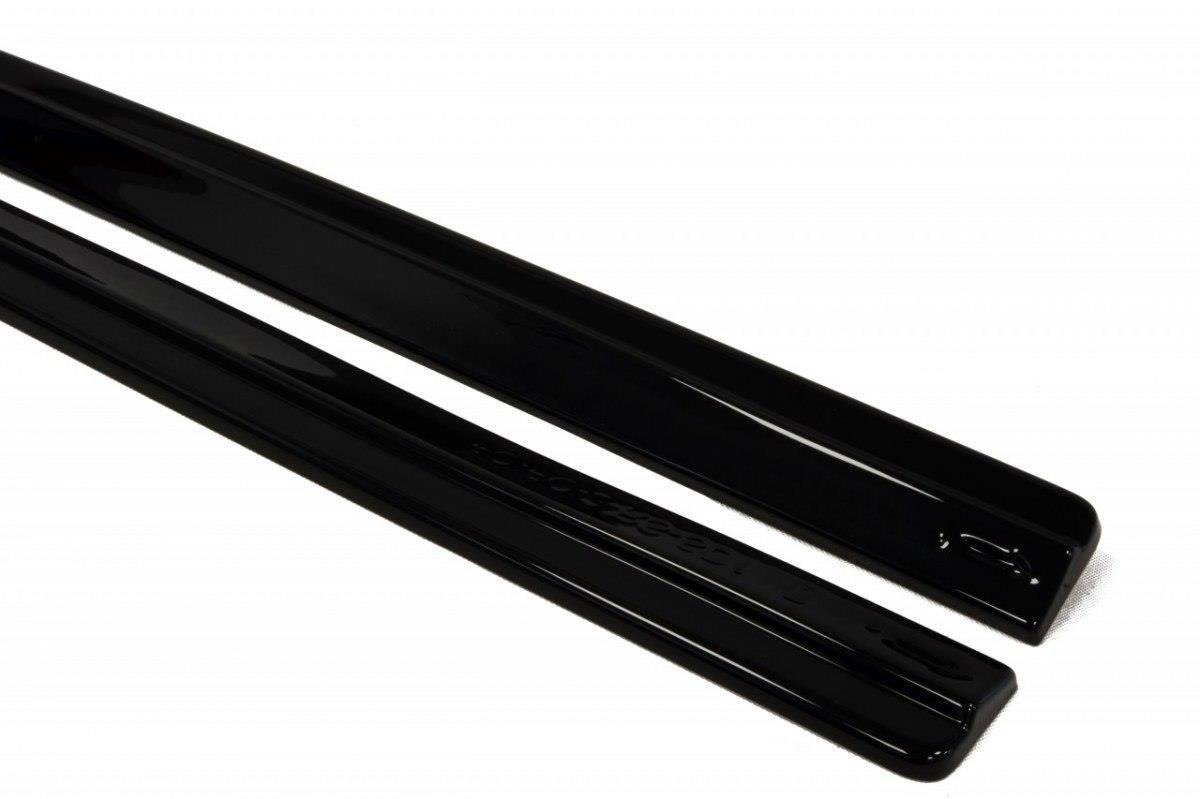 Maxton Design Seitenschweller Diffuser Ford Focus RS Mk2 schwarz Hochglanz für Ford Focus RS