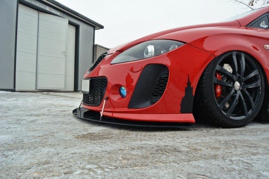 Maxton Design Racing Street+ Spoilerlippe Front Ansatz V.1 passend für SEAT LEON MK2 MS DESIGN