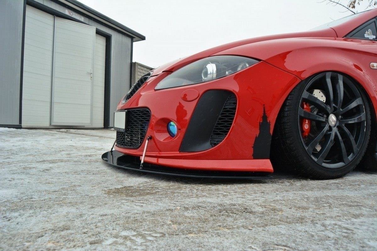 Maxton Design Racing Street+ Spoilerlippe Front Ansatz V.1 passend für SEAT LEON MK2 MS DESIGN