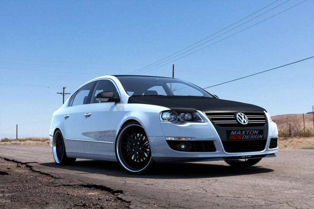Maxton Design Street+ Spoilerlippe Front Ansatz passend für VW PASSAT B6 schwarz Hochglanz