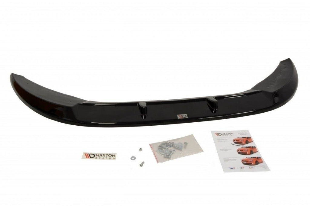 Maxton Design Street+ Spoilerlippe Front Ansatz V.2 passend für FIAT GRANDE PUNTO ABARTH schwarz Hochglanz