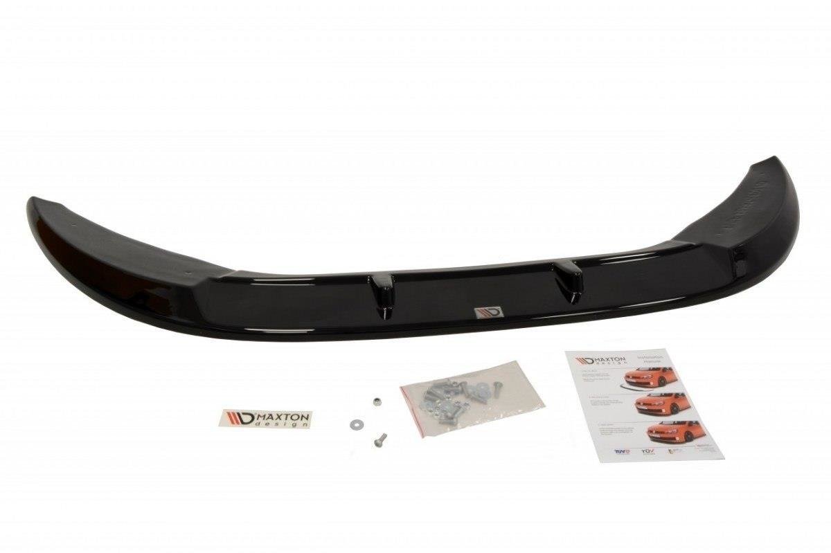 Maxton Design Street+ Spoilerlippe Front Ansatz V.2 passend für FIAT GRANDE PUNTO ABARTH schwarz Hochglanz