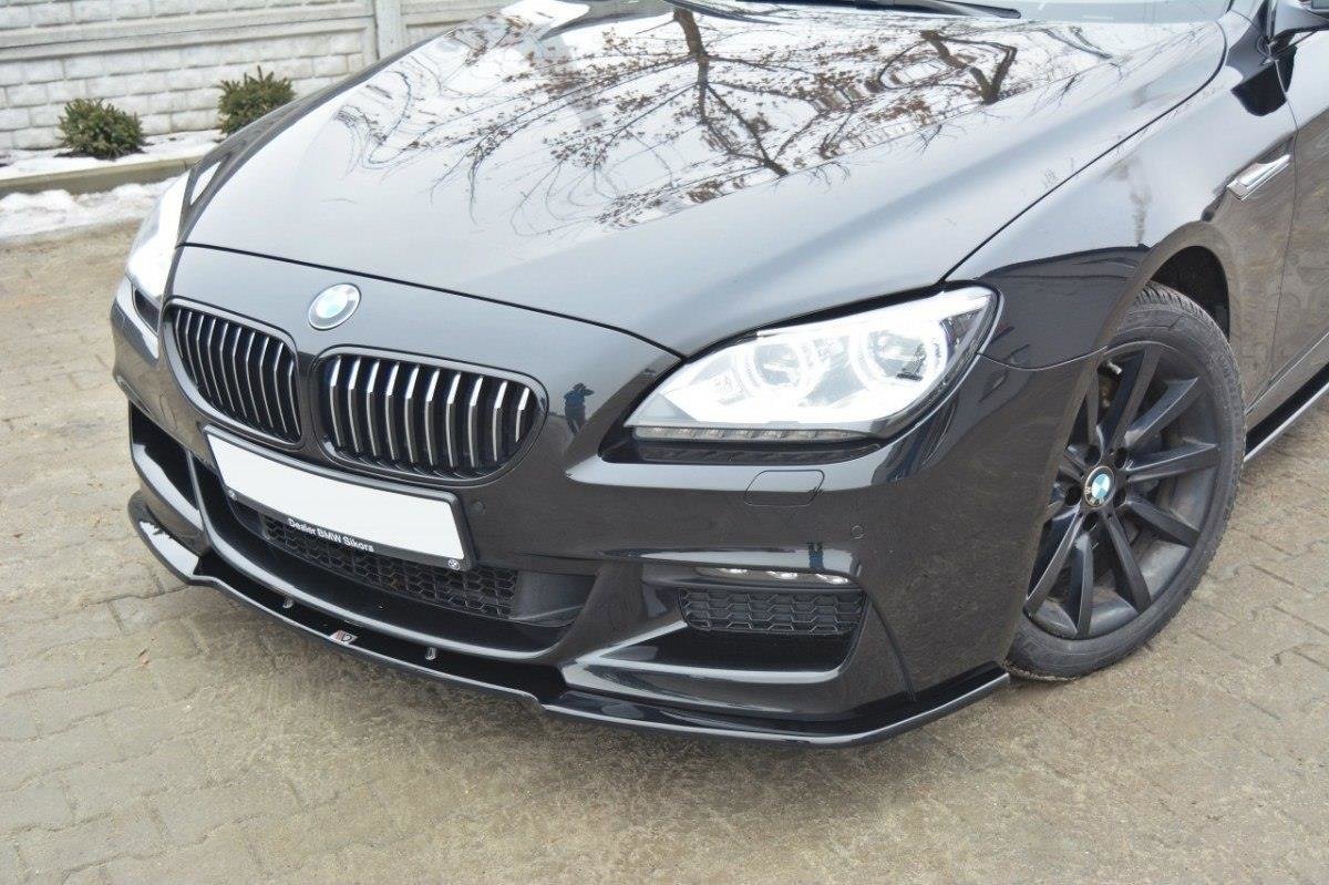 Maxton Design Street+ Spoilerlippe Front Ansatz passend für BMW 6er Gran Coupé M Paket schwarz Hochglanz