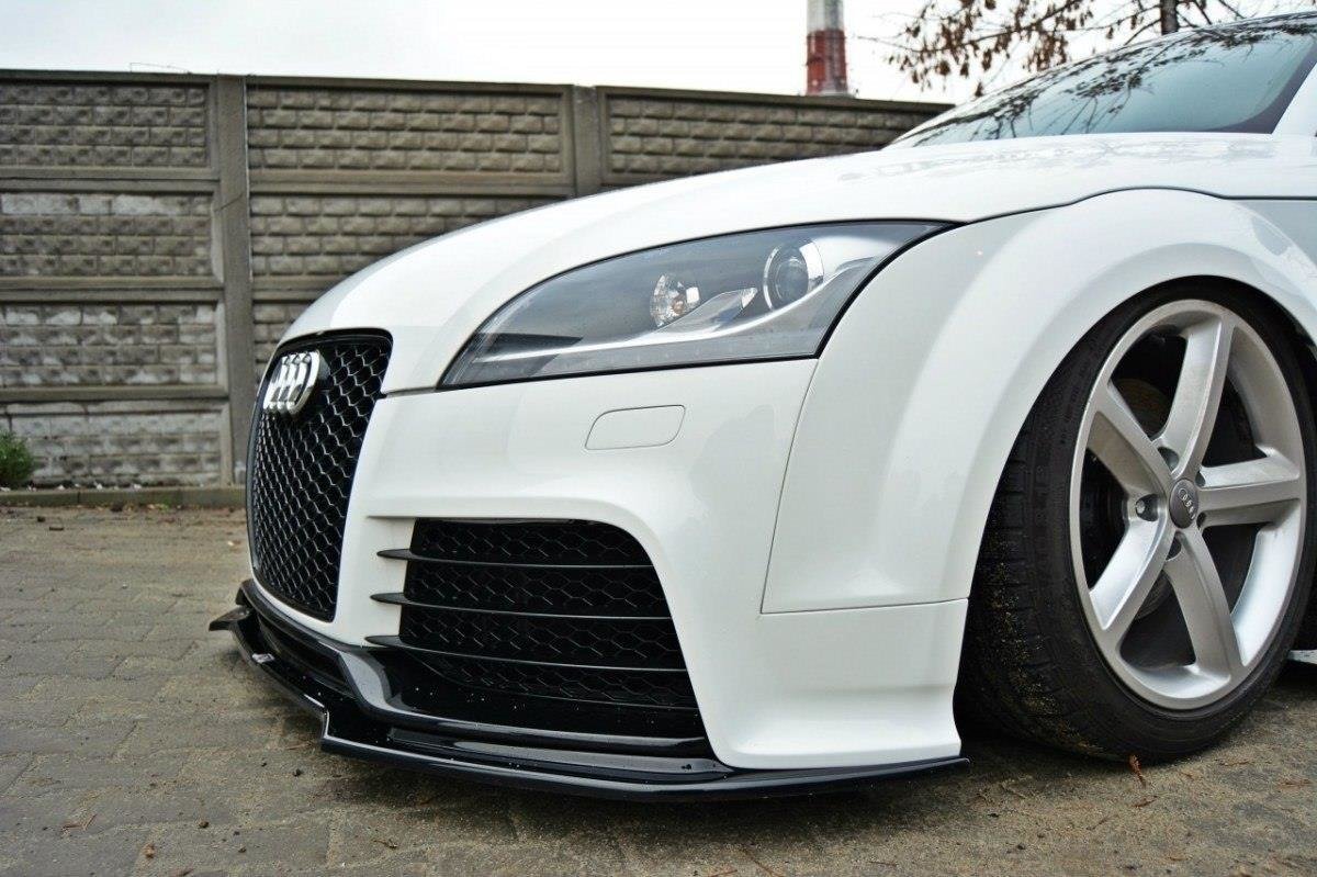 Maxton Design Street+ Spoilerlippe Front Ansatz V.2 passend für Audi TT RS 8J schwarz Hochglanz